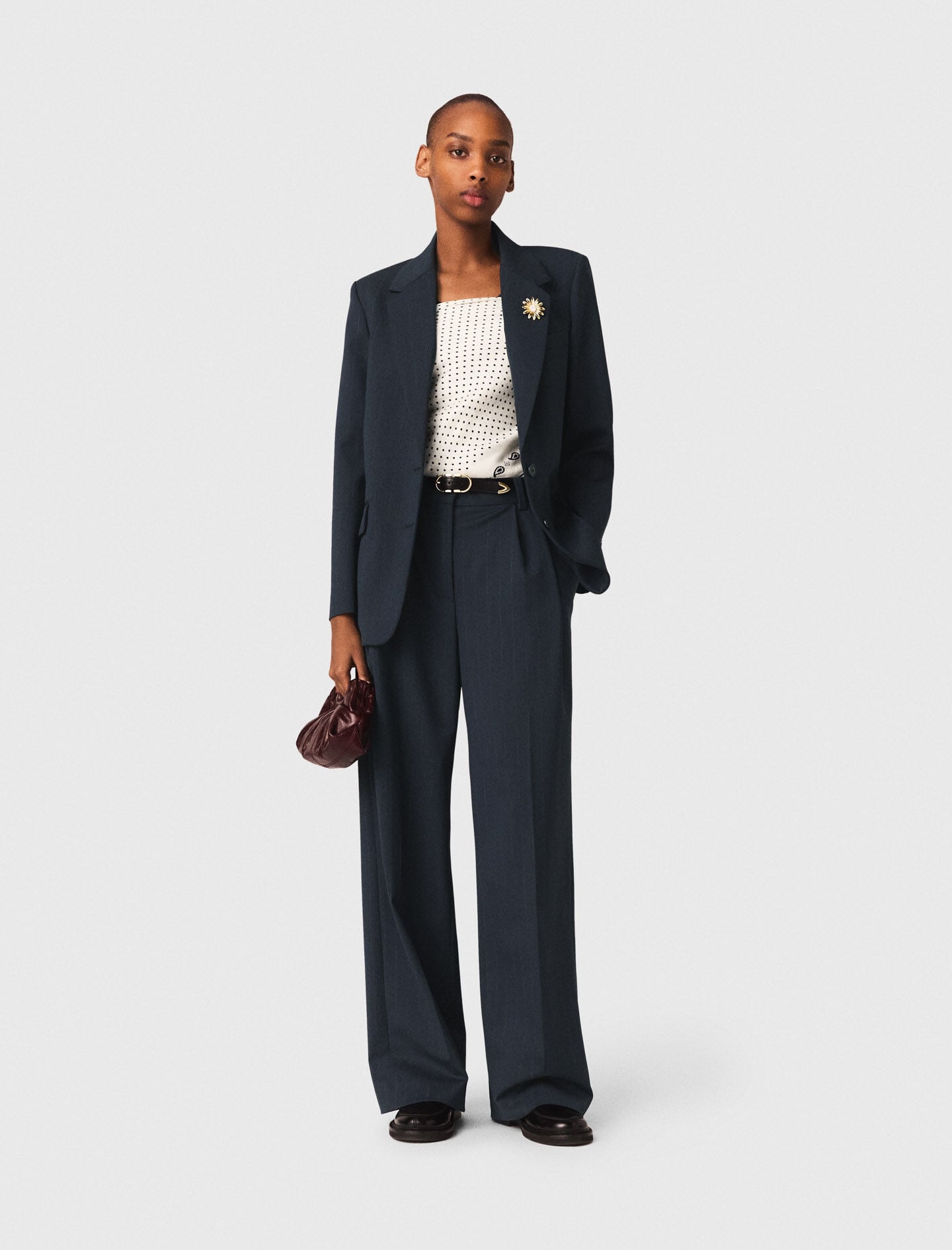 Maje Sale / Pinstripe suit jacket