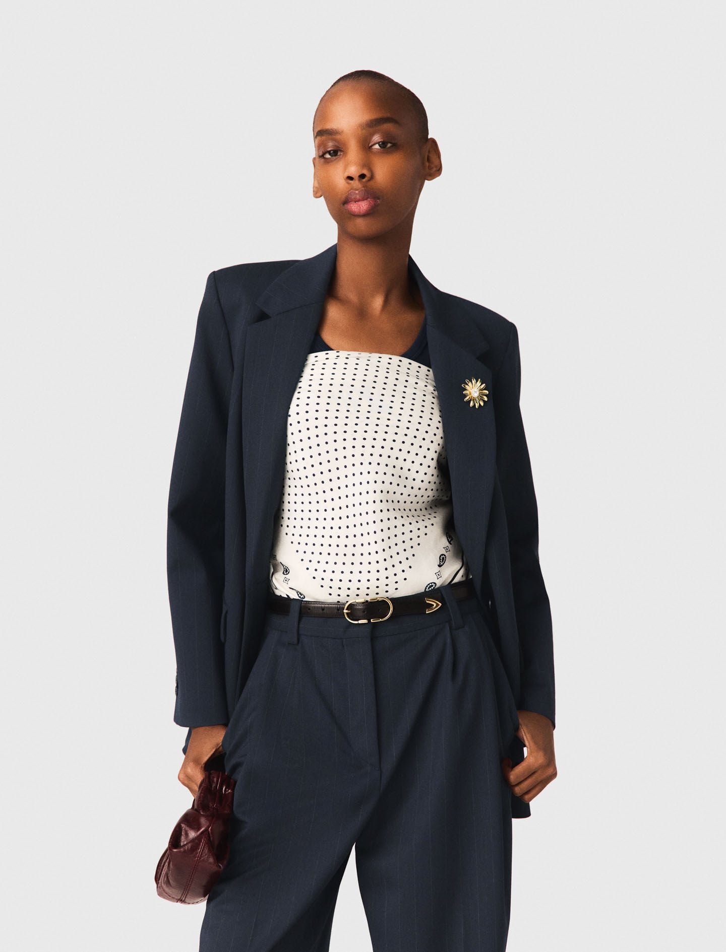 Maje Sale / Pinstripe suit jacket