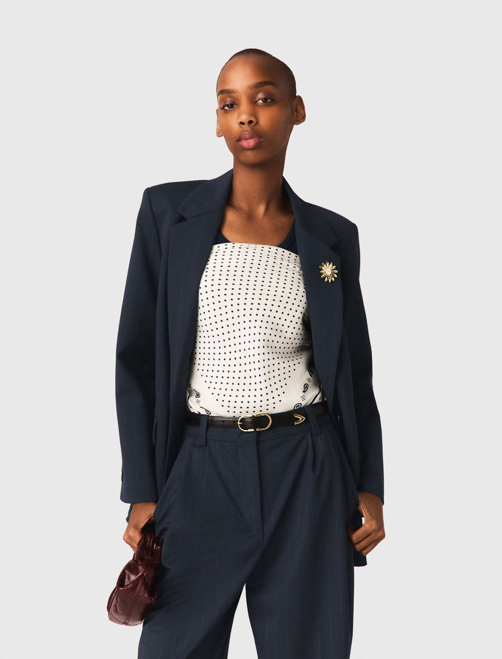 Maje Sale / Pinstripe suit jacket