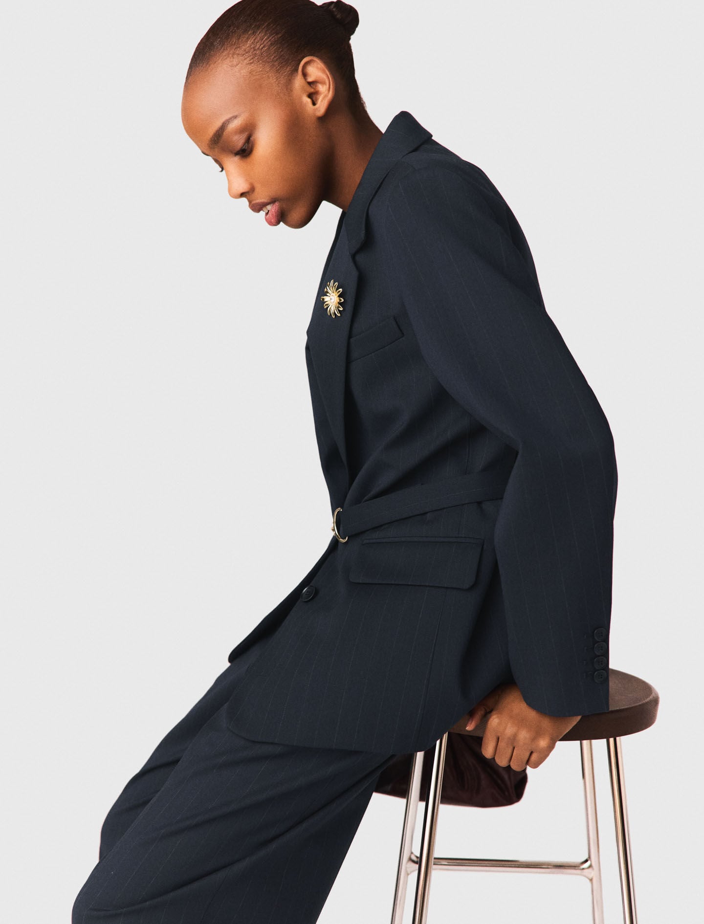 Maje Sale / Pinstripe suit jacket