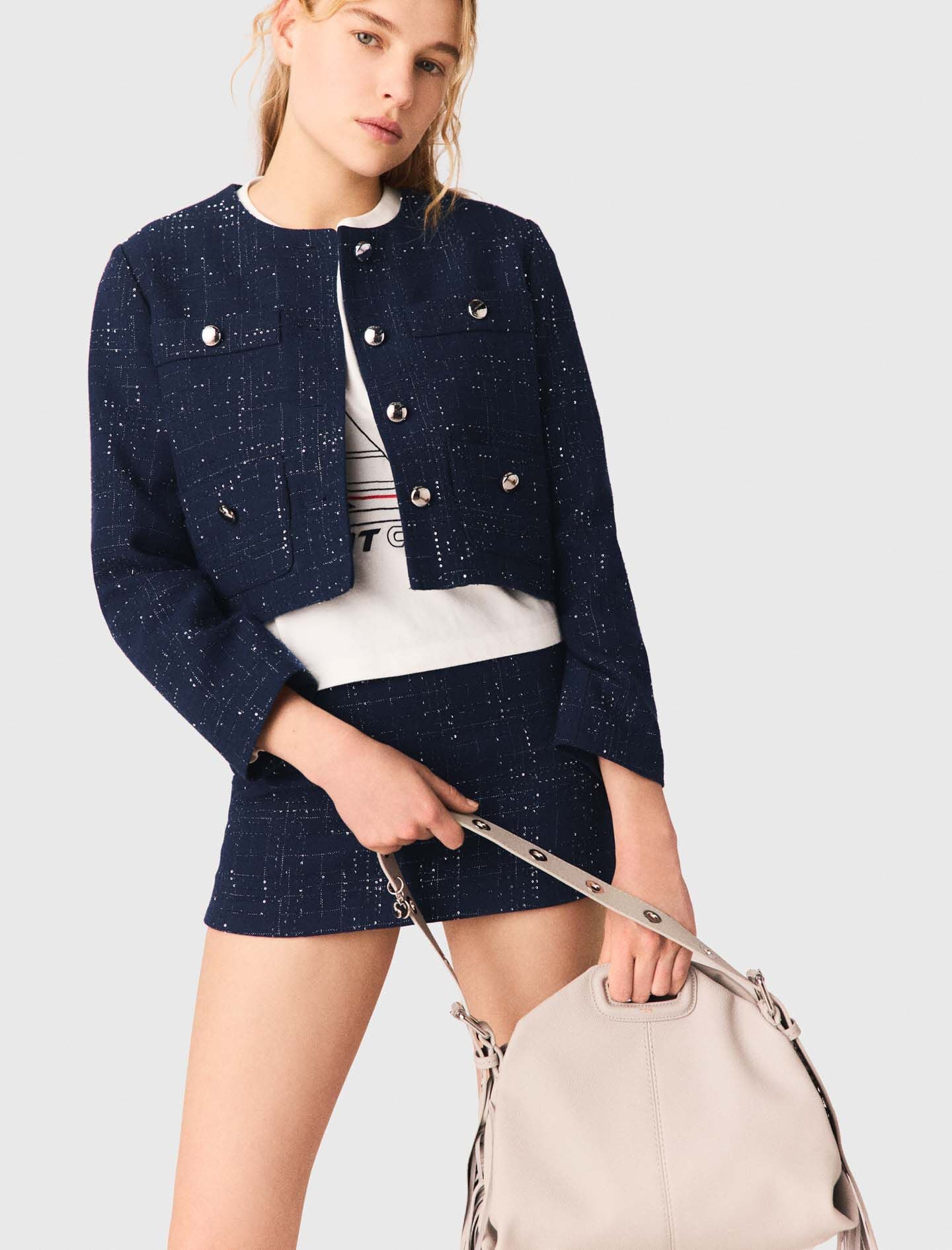 Maje On Sale / Embellished Cropped blazer