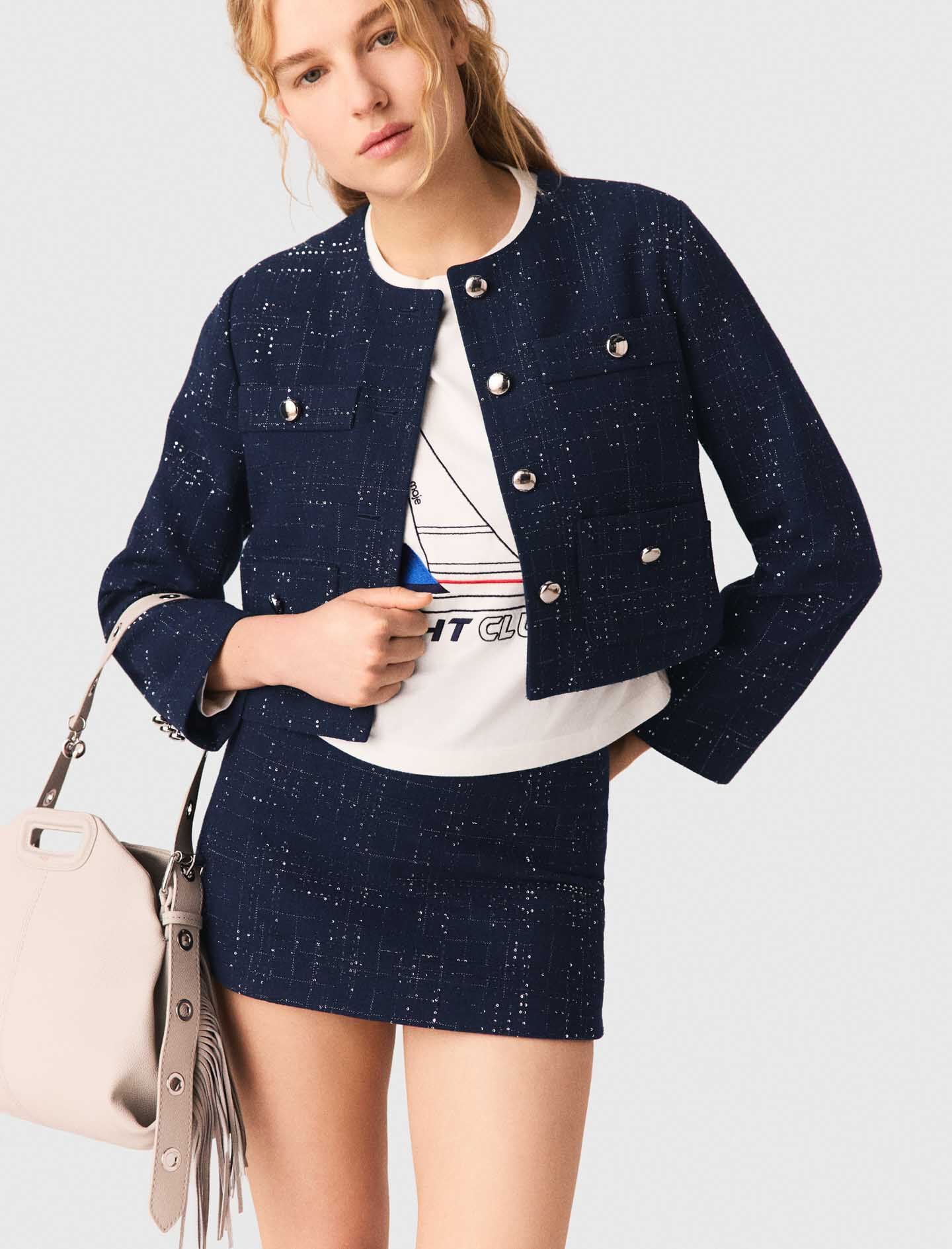 Maje On Sale / Embellished Cropped blazer