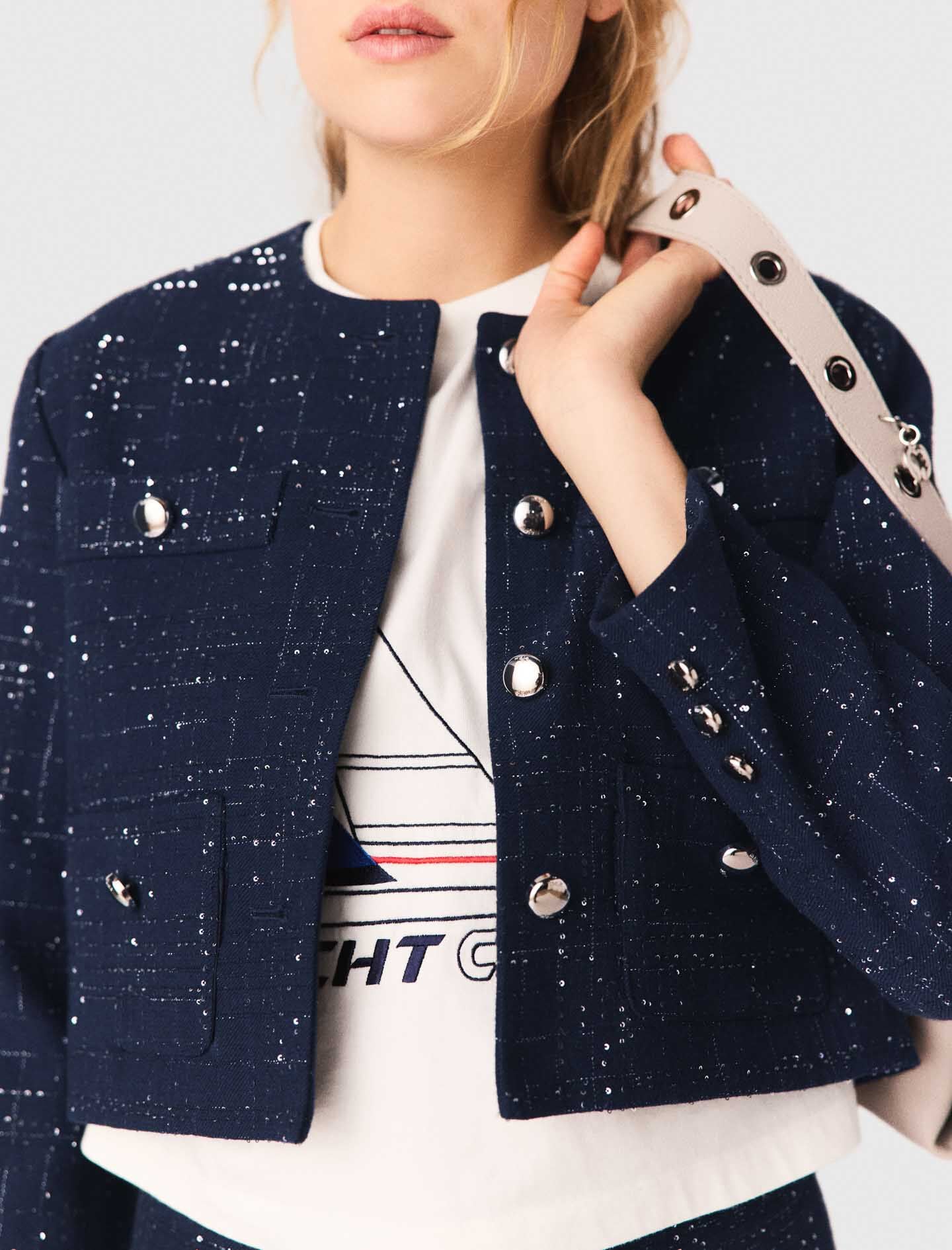 Maje On Sale / Embellished Cropped blazer