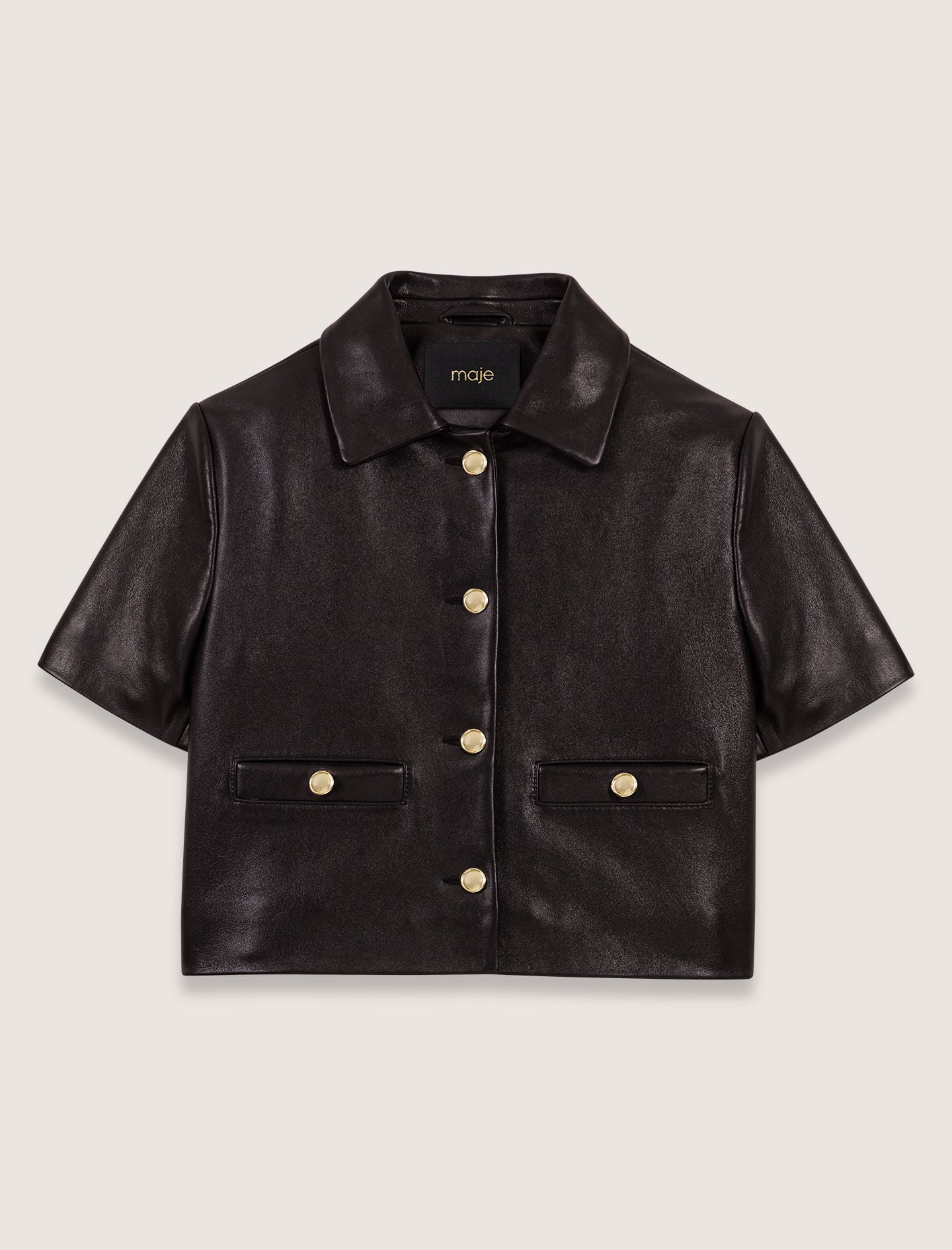 Maje Online / Cropped leather jacket