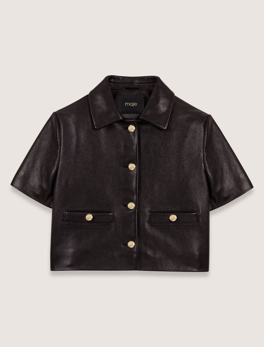 Maje Online / Cropped leather jacket