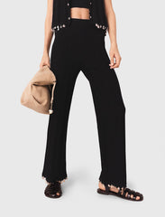 Maje Outlet / Jewelled knit trousers