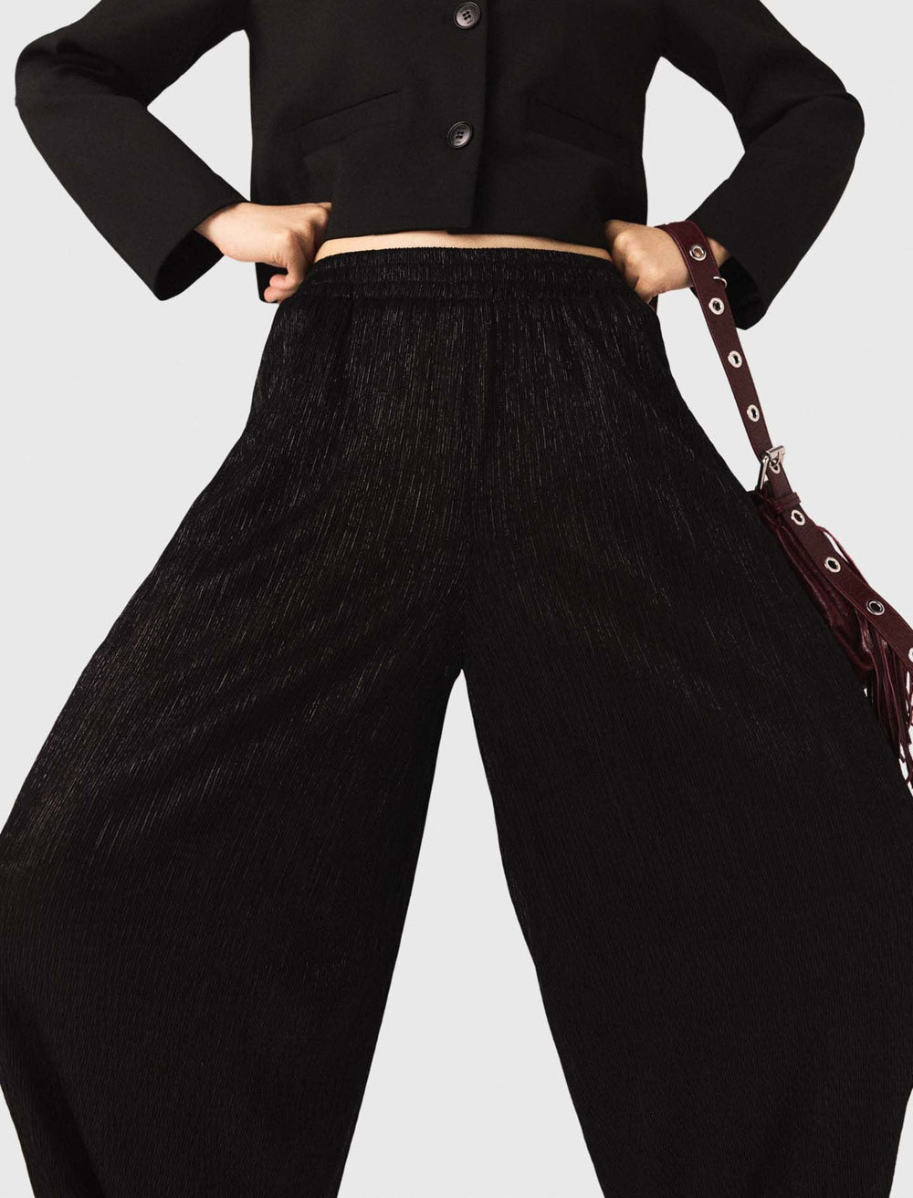 Maje Discount / Metallic harem trousers