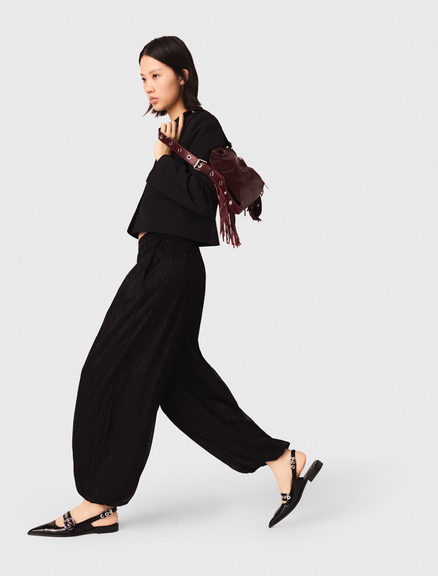 Maje Discount / Metallic harem trousers