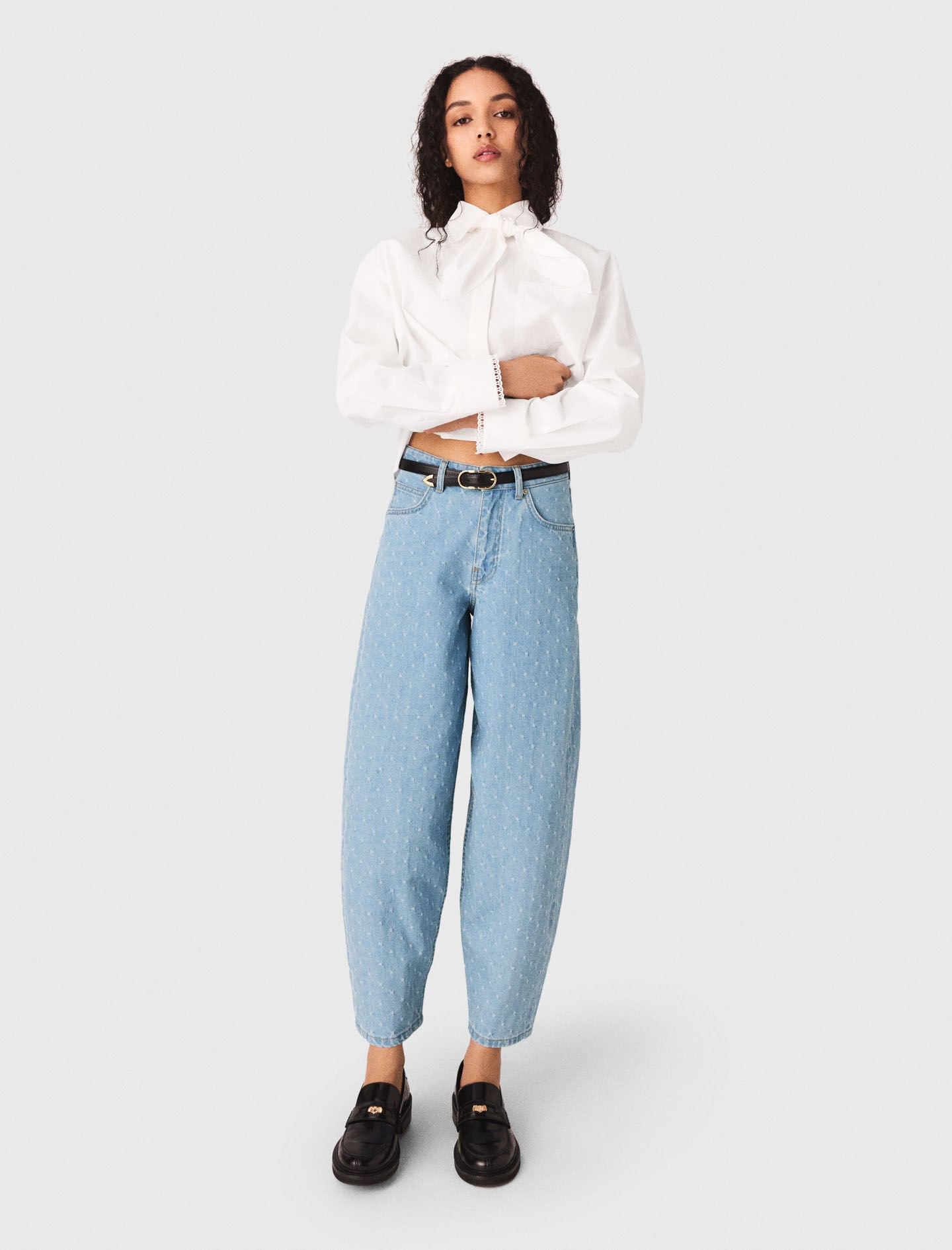 Maje Sale / Textured balloon jeans