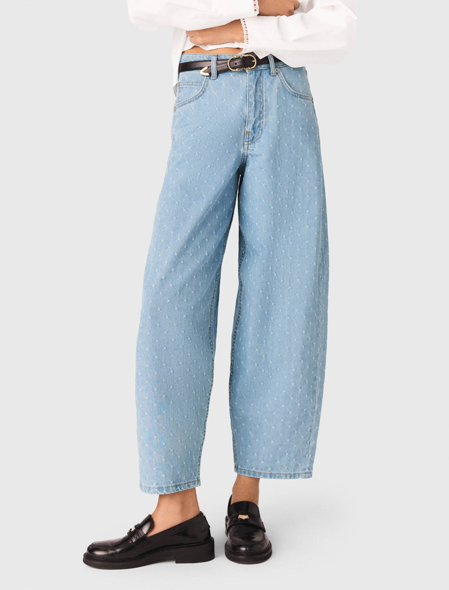 Maje Sale / Textured balloon jeans