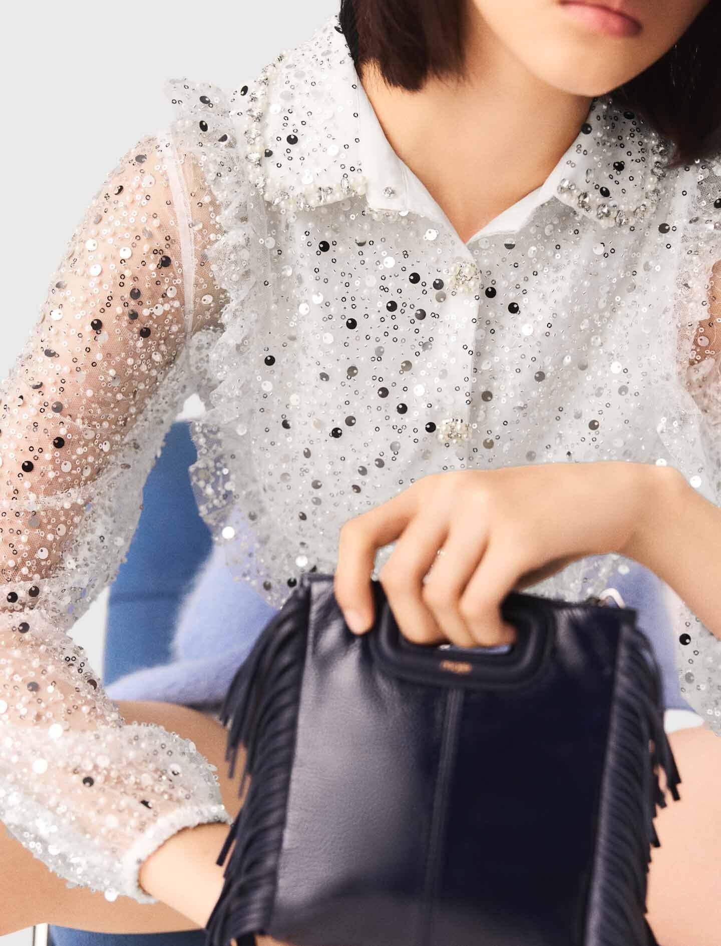Maje Shop / Sequin Tweed Jumpsuit