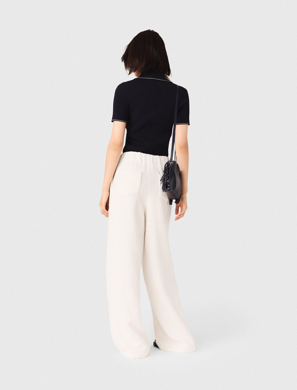 Maje Sale / Wide-leg tweed trousers