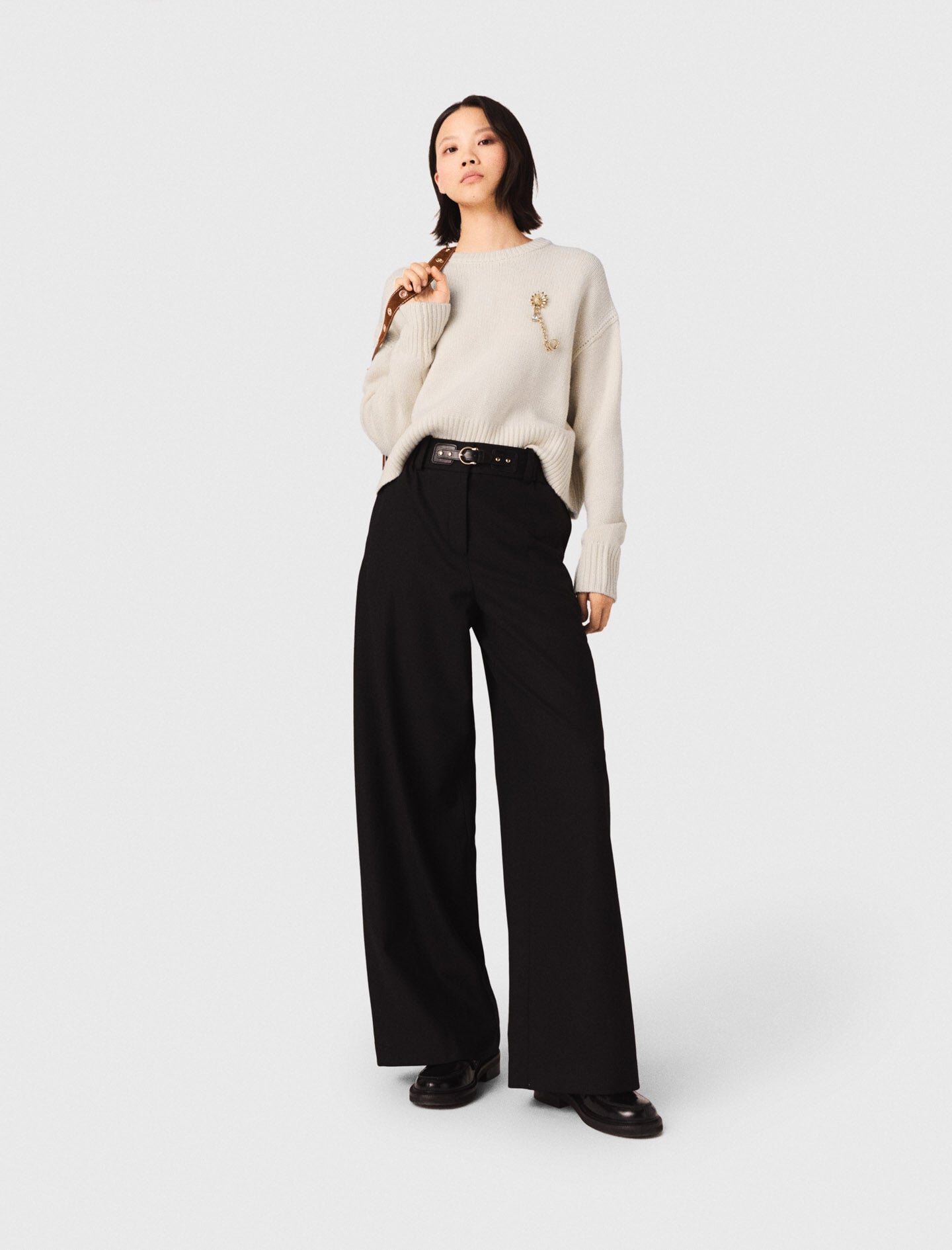 Maje Outlet / Wide-leg suit trousers