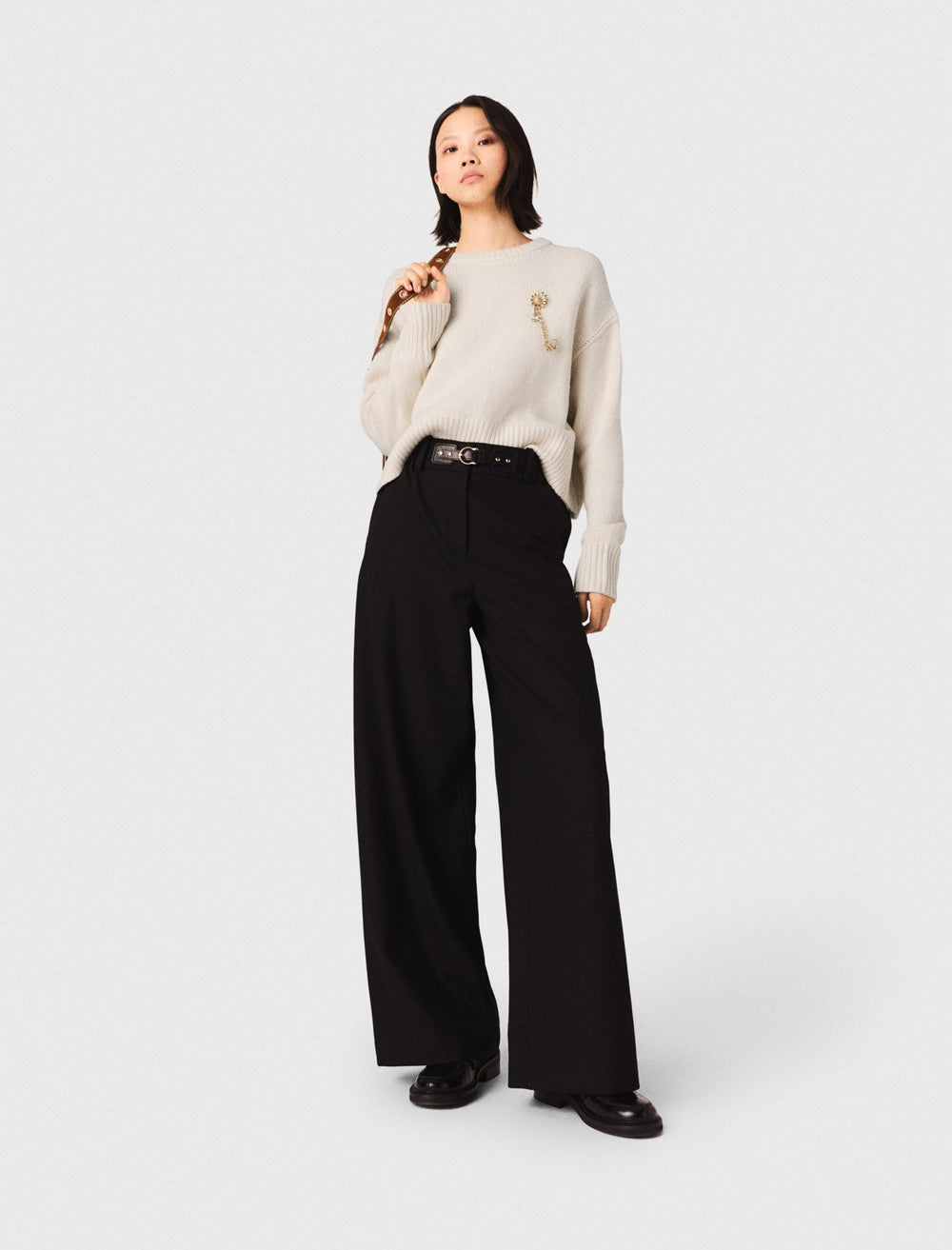 Maje Outlet / Wide-leg suit trousers