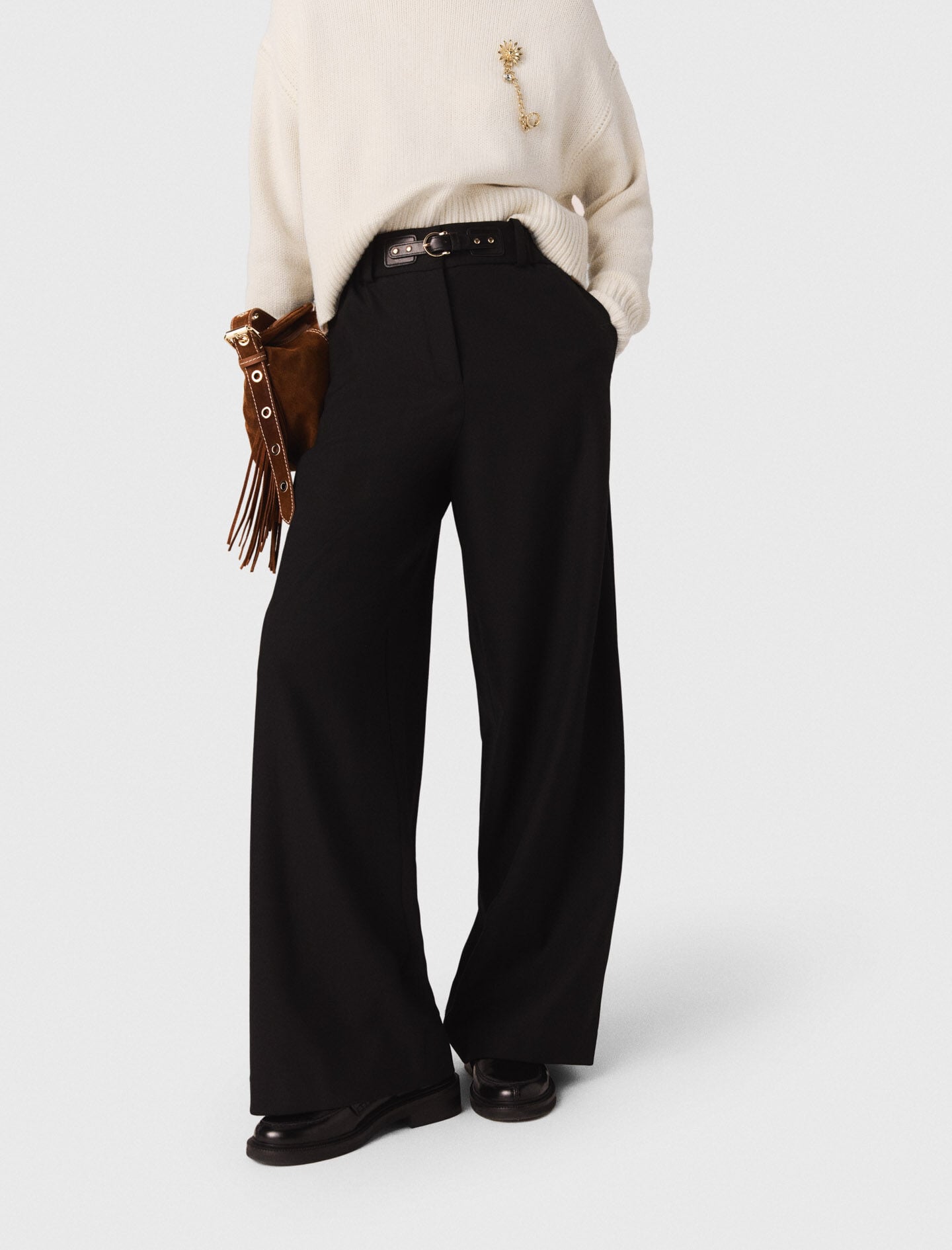Maje Outlet / Wide-leg suit trousers