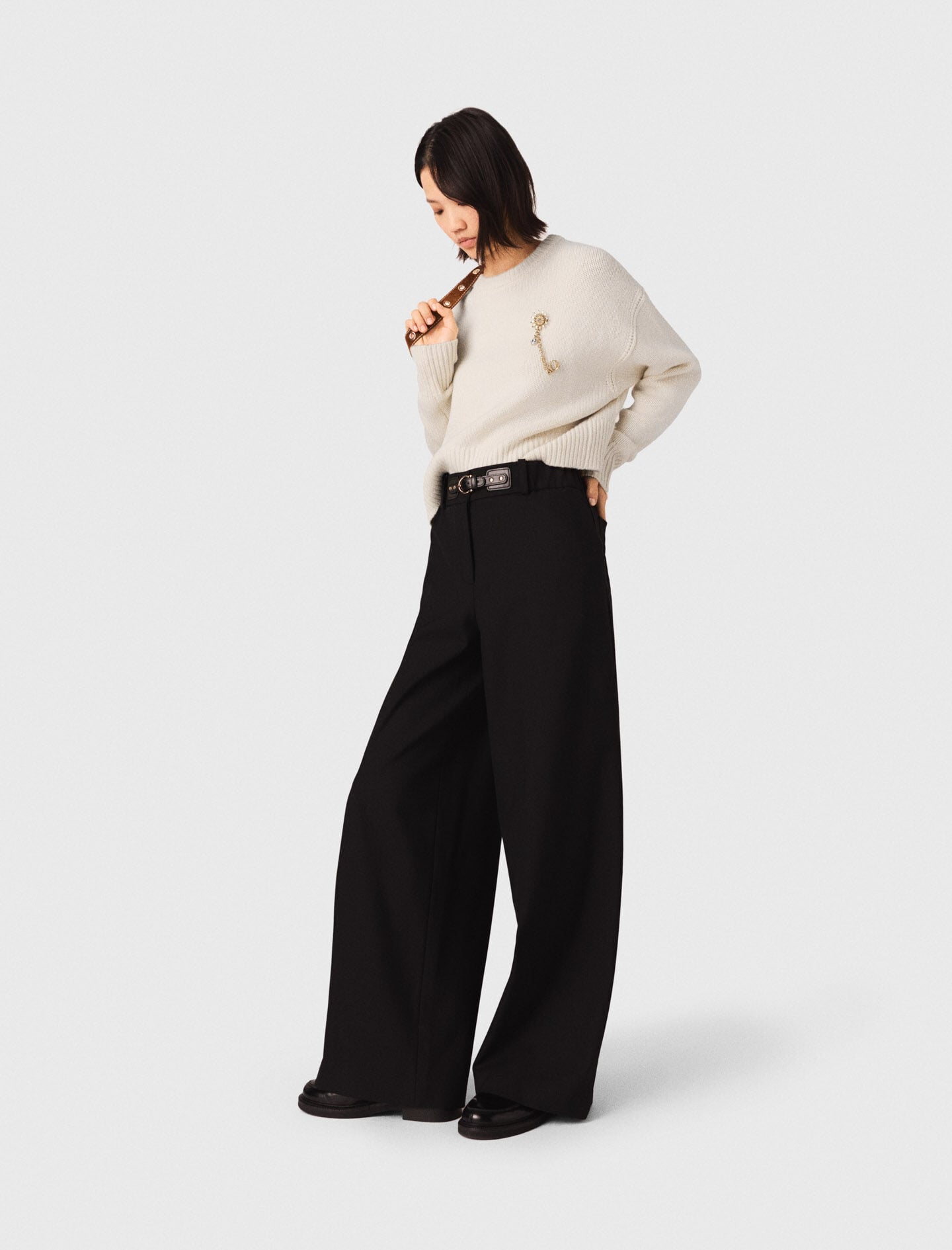Maje Outlet / Wide-leg suit trousers
