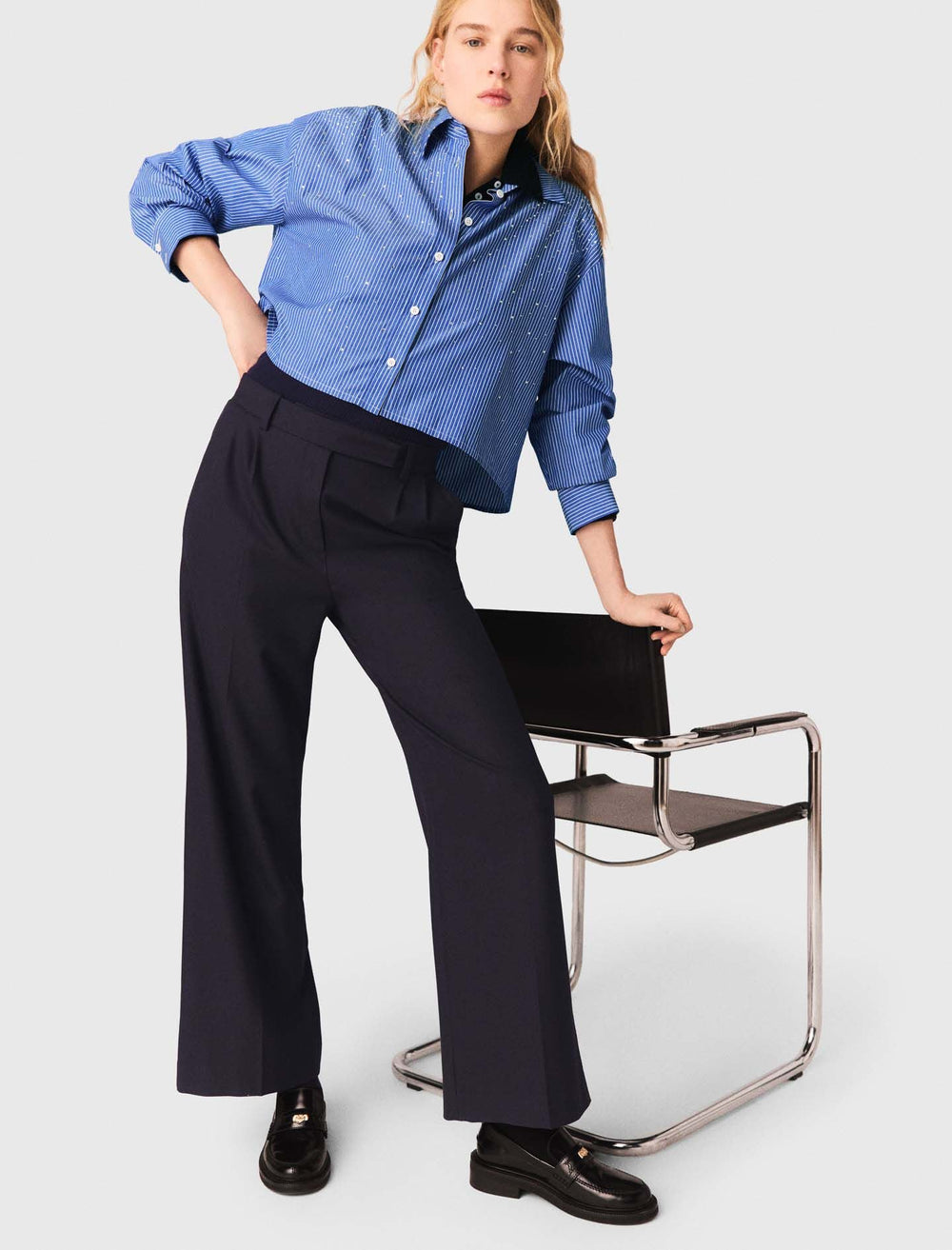 Maje Discount / Wide-leg suit trousers