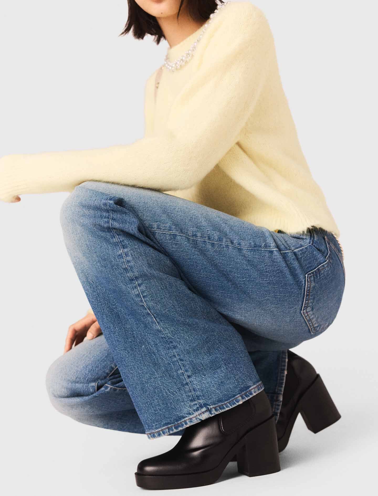 Maje Shop / Jeans with chain-link belt