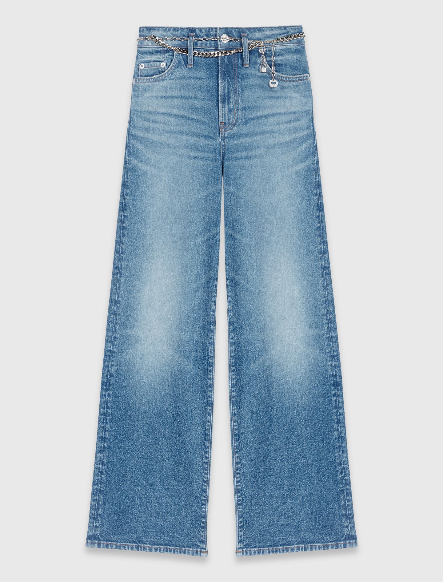 Maje Shop / Jeans with chain-link belt