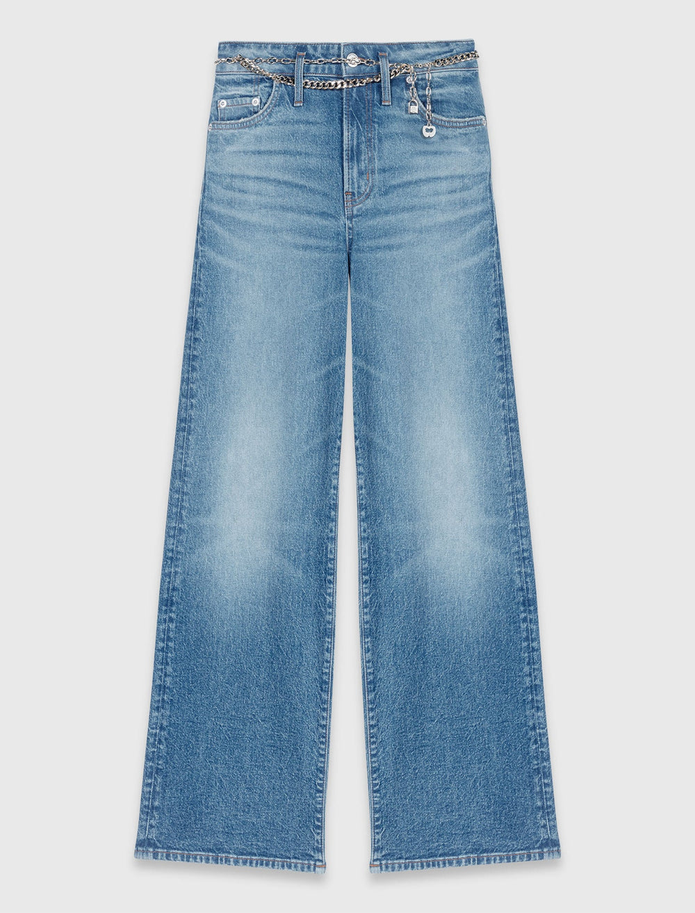 Maje Shop / Jeans with chain-link belt