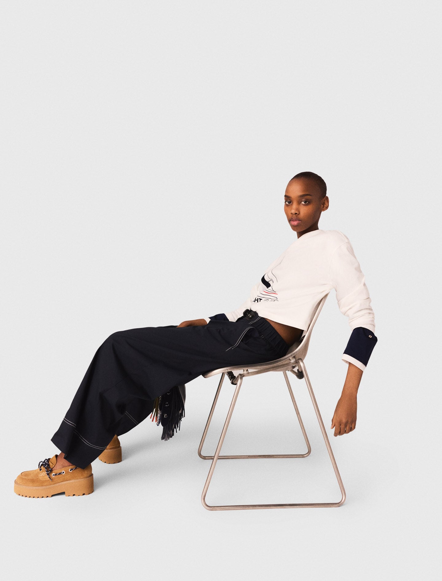 Maje On Sale / Cotton trousers with leather belt