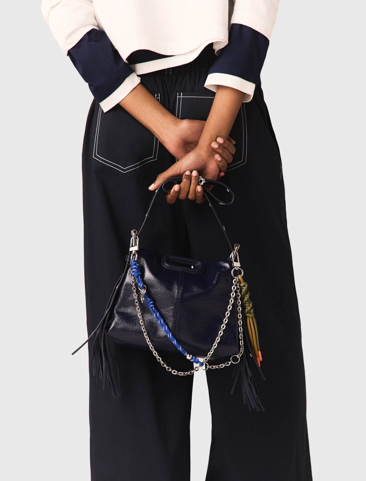 Maje On Sale / Cotton trousers with leather belt