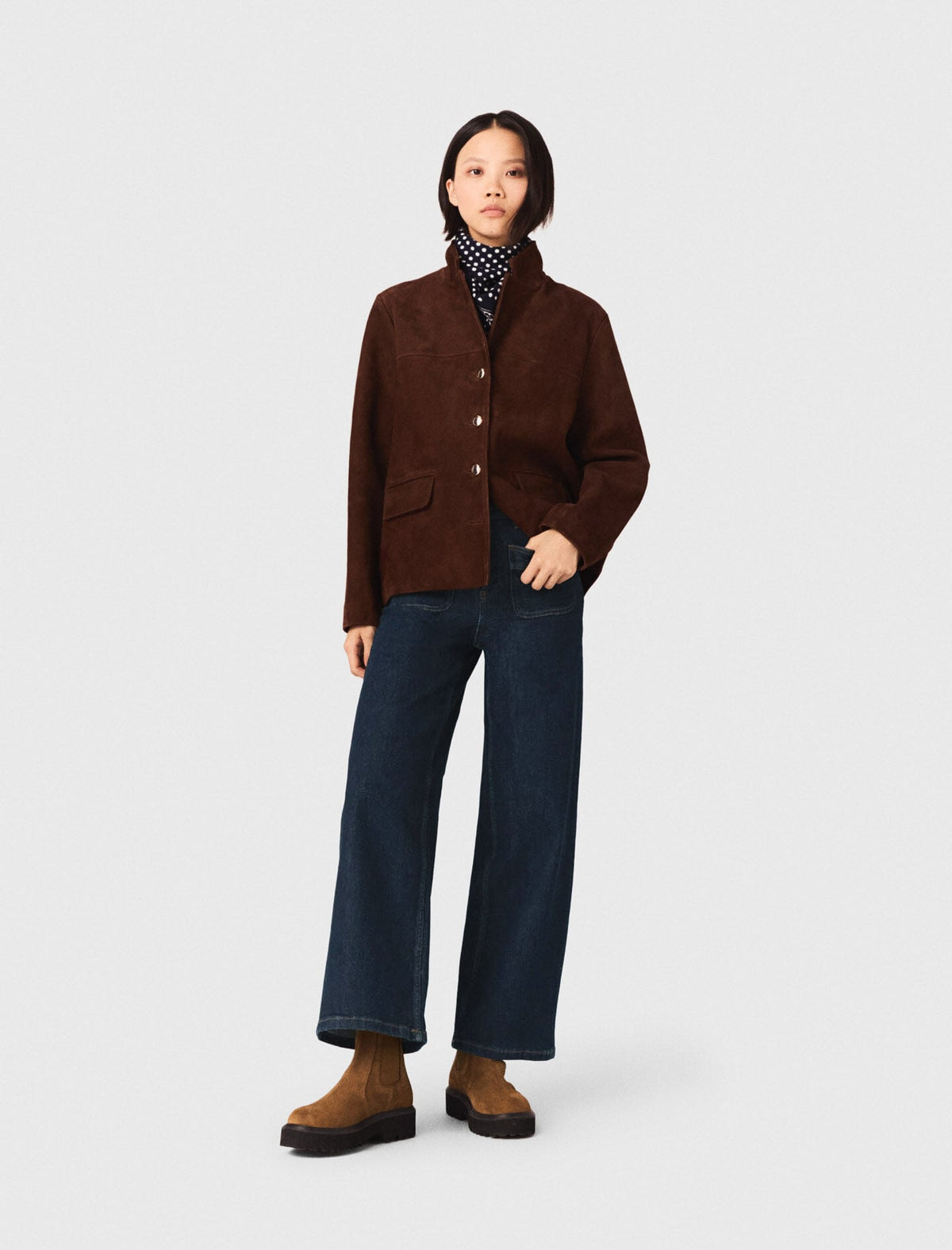 Maje Outlet / Wide jeans with patch pockets