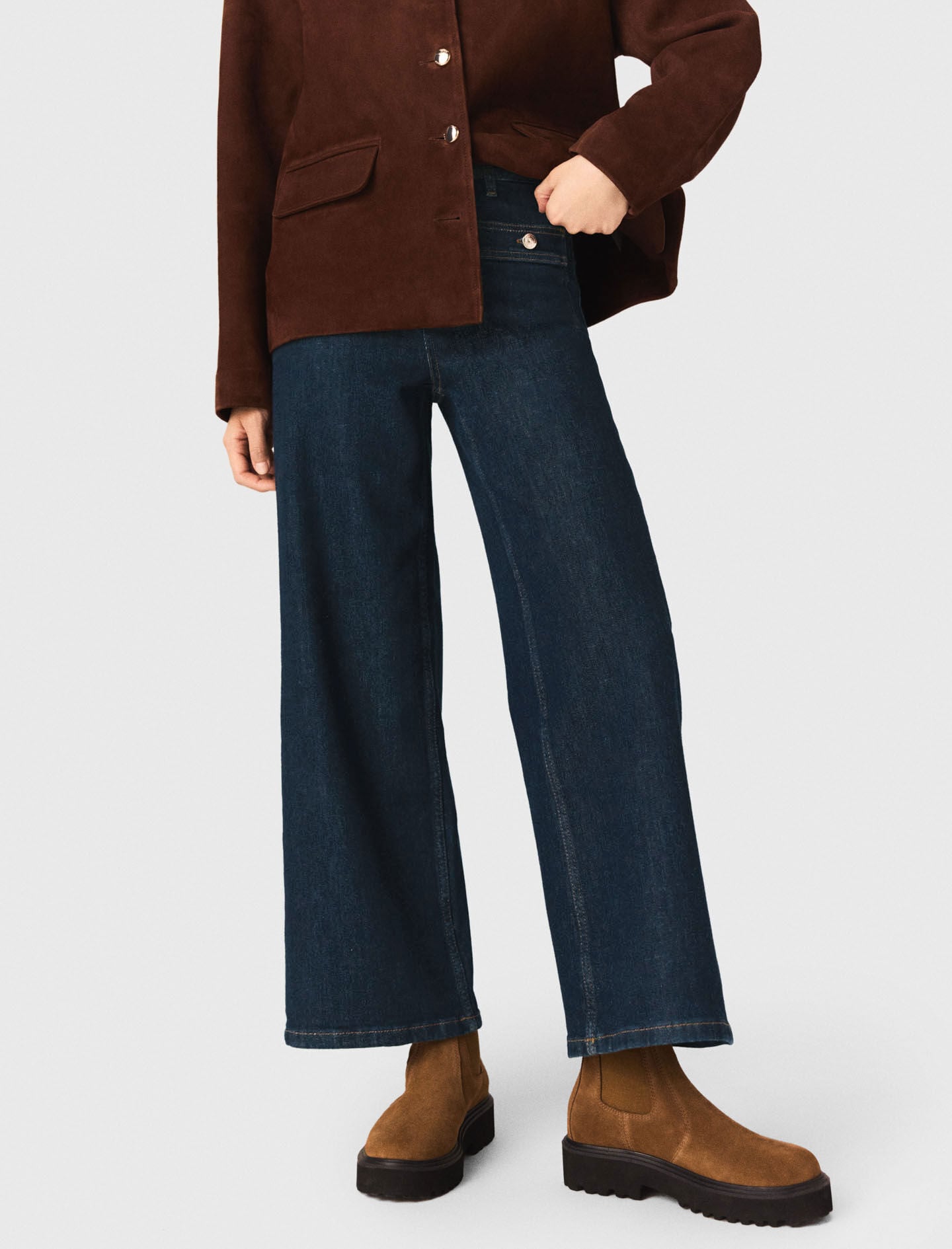 Maje Outlet / Wide jeans with patch pockets