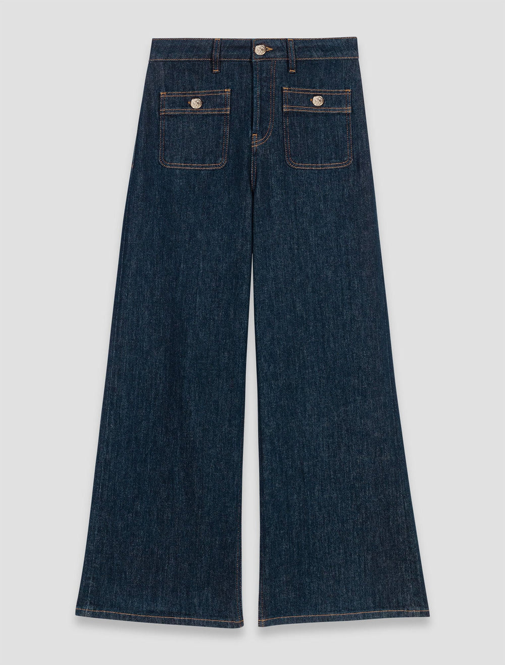 Maje Outlet / Wide jeans with patch pockets