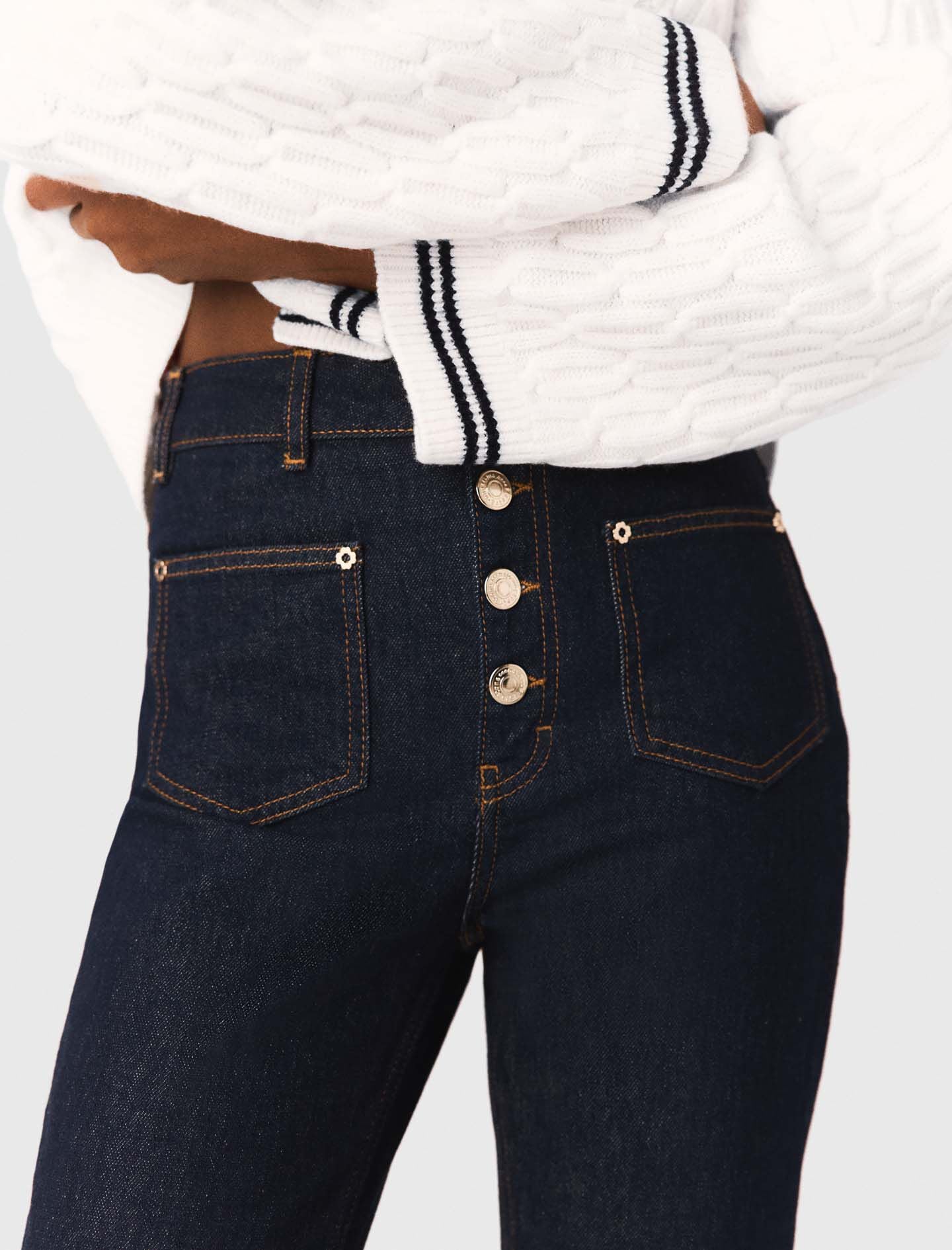 Maje Online / Denim jeans with pockets