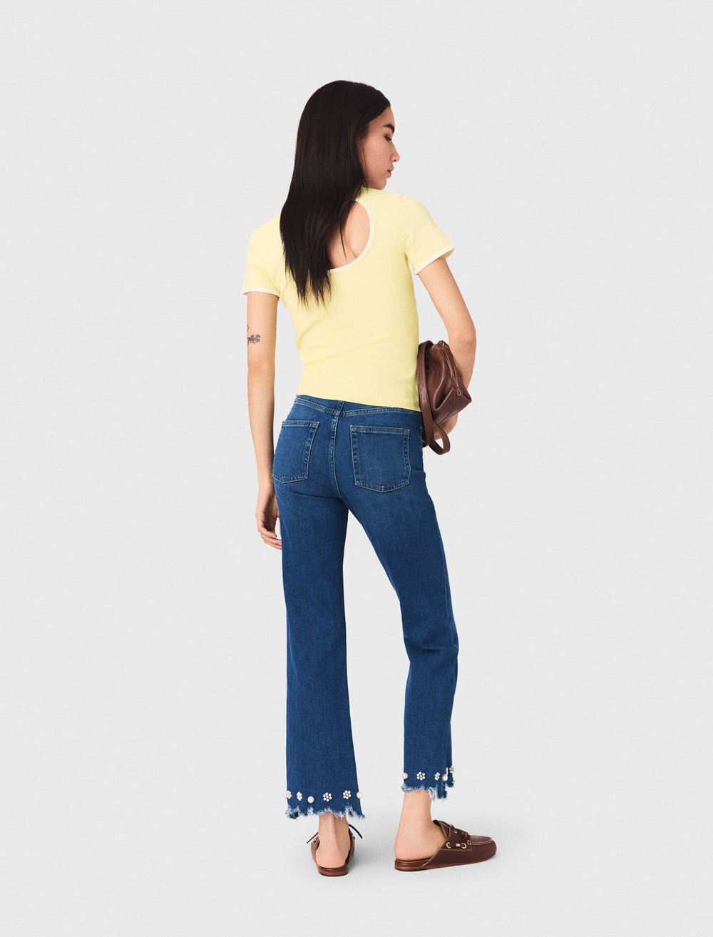 Maje Shop / Beaded bootcut jeans