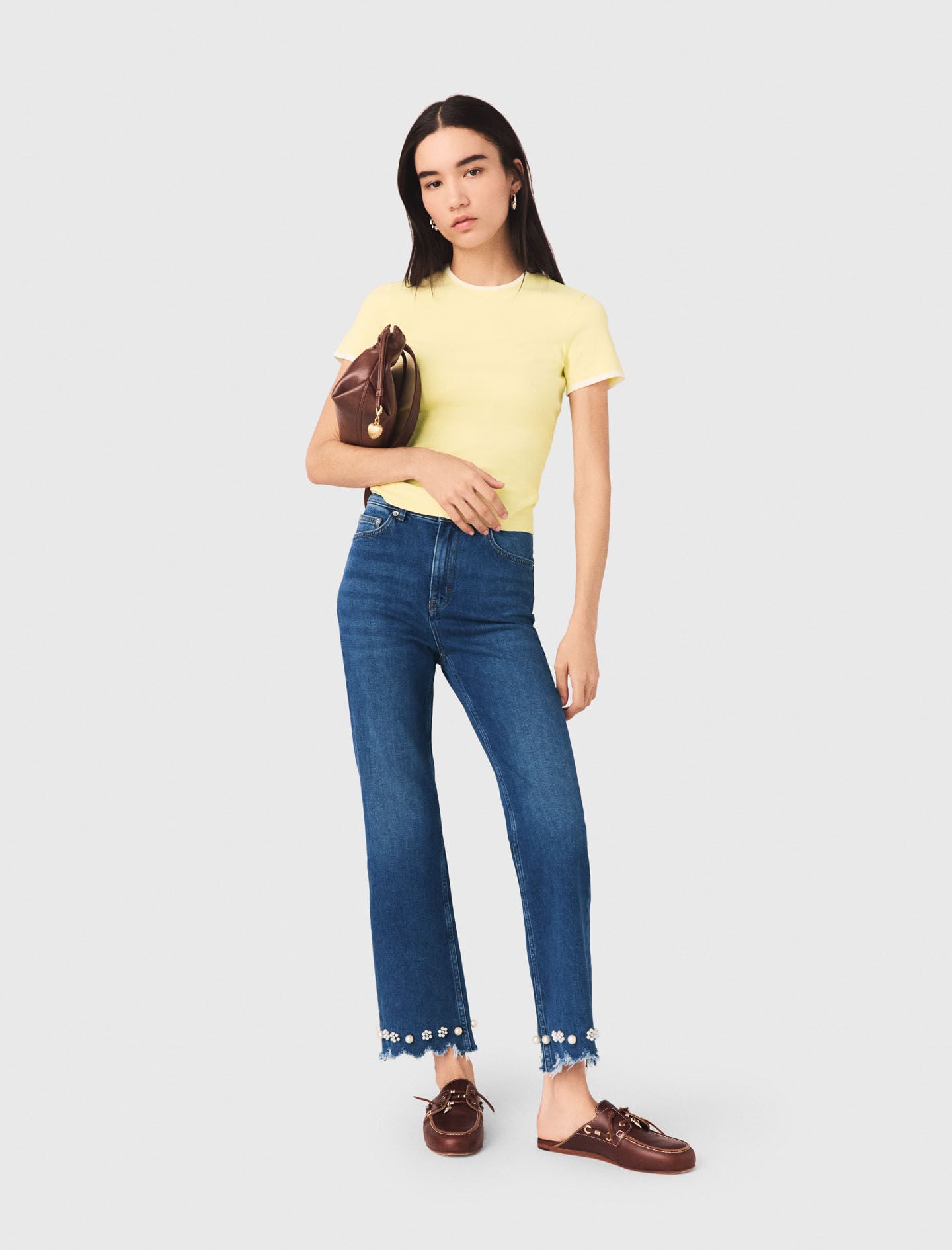 Maje Shop / Beaded bootcut jeans