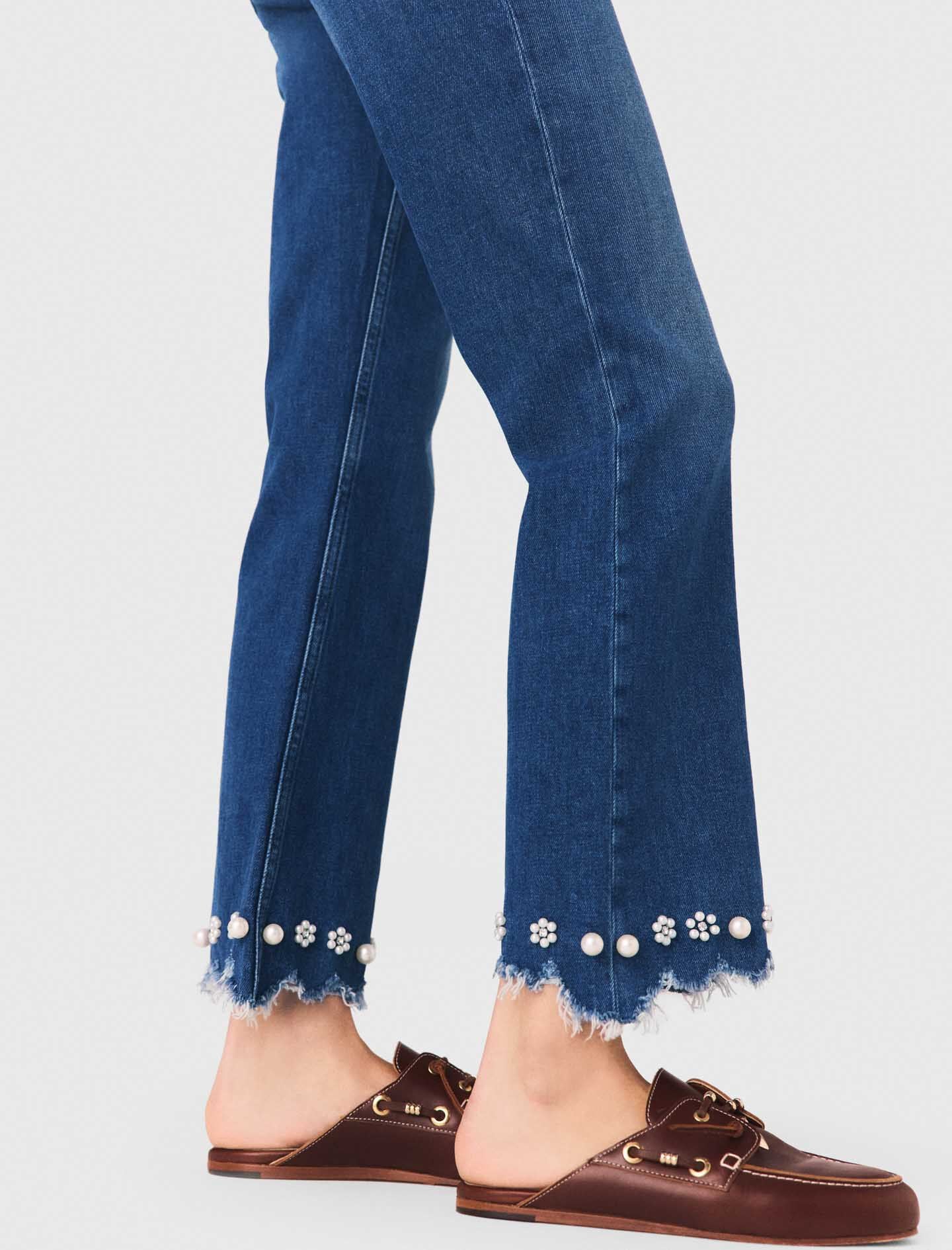 Maje Shop / Beaded bootcut jeans