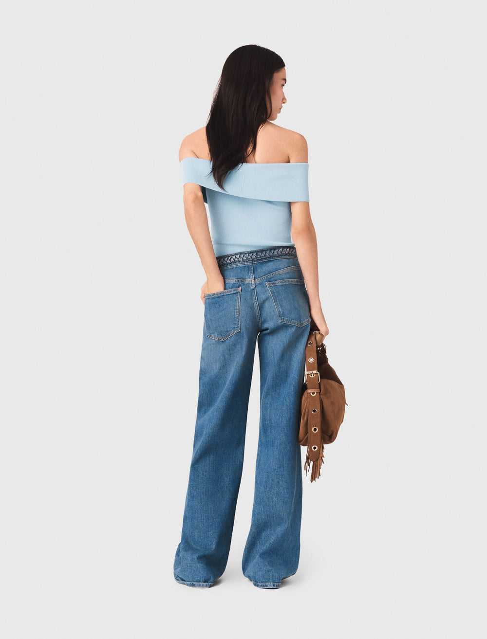 Maje Sale / Braided flared jeans