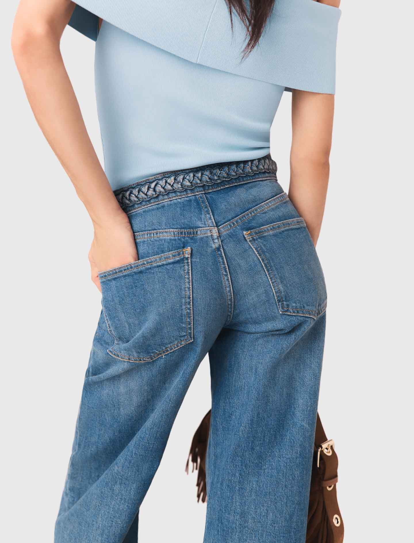 Maje Sale / Braided flared jeans