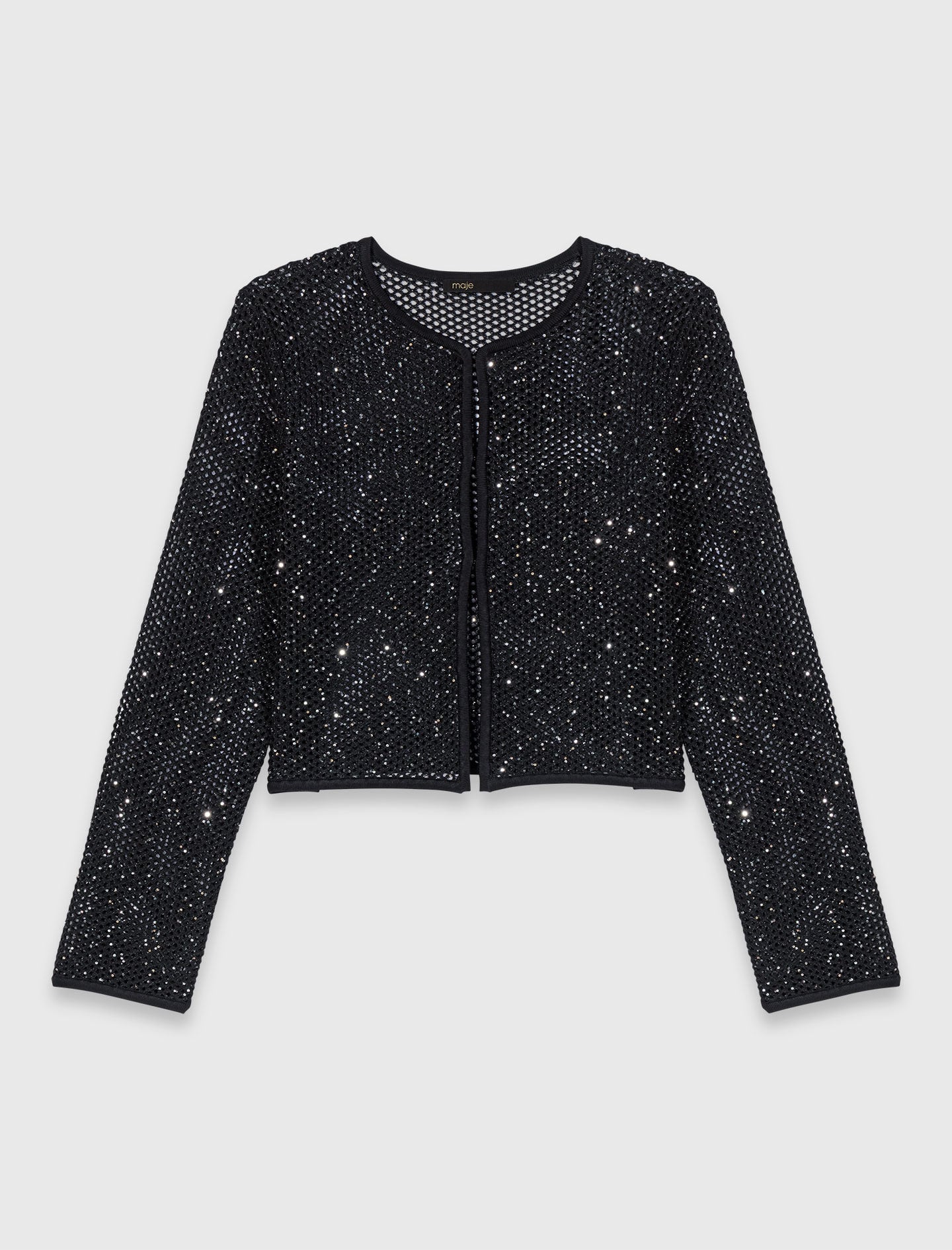 Maje Discount / Rhinestone knit cardigan