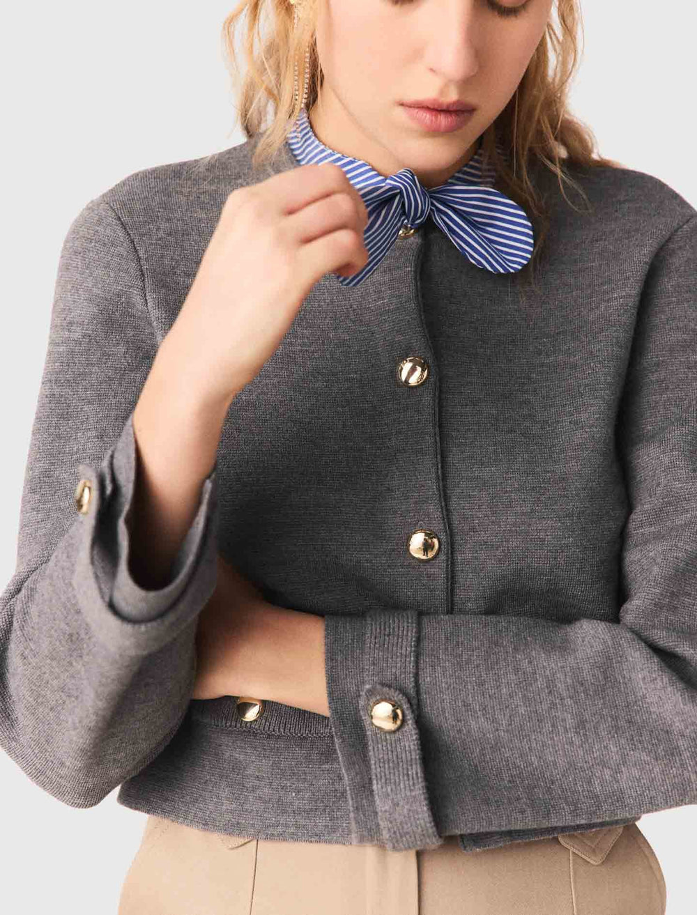 Maje Online / Cardigan with removable tie