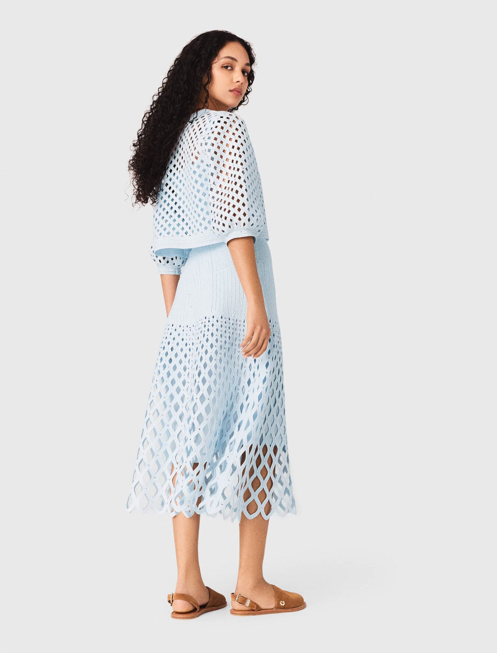Maje Shop / Rhinestone crochet cardigan