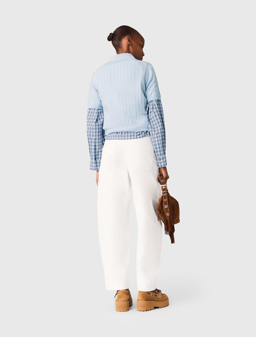 Maje On Sale / Cropped sweater with rhinestones