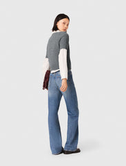 Maje Outlet / Removable beaded collar sweater