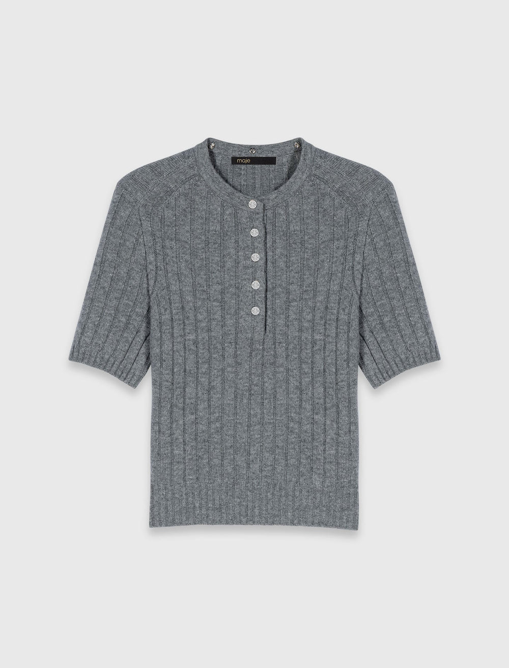 Maje Outlet / Removable beaded collar sweater