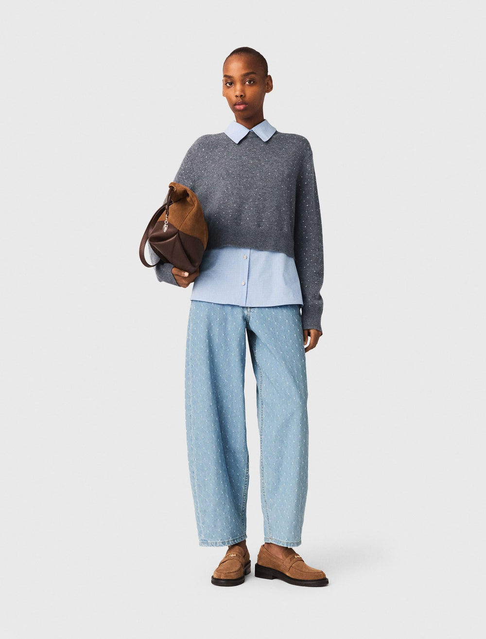 Maje Discount / Sweater with removable collar and layer