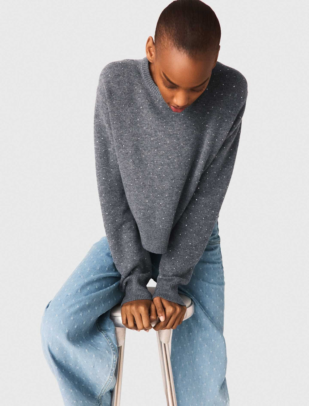 Maje Discount / Sweater with removable collar and layer