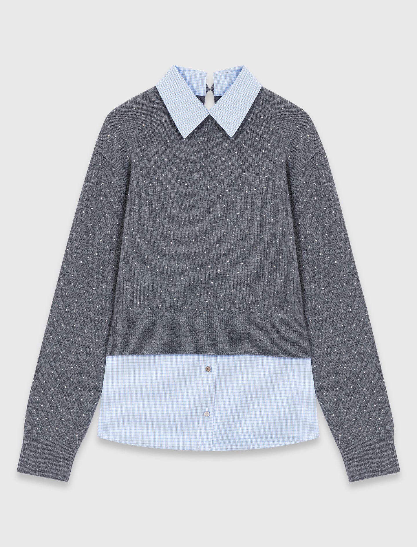 Maje Discount / Sweater with removable collar and layer