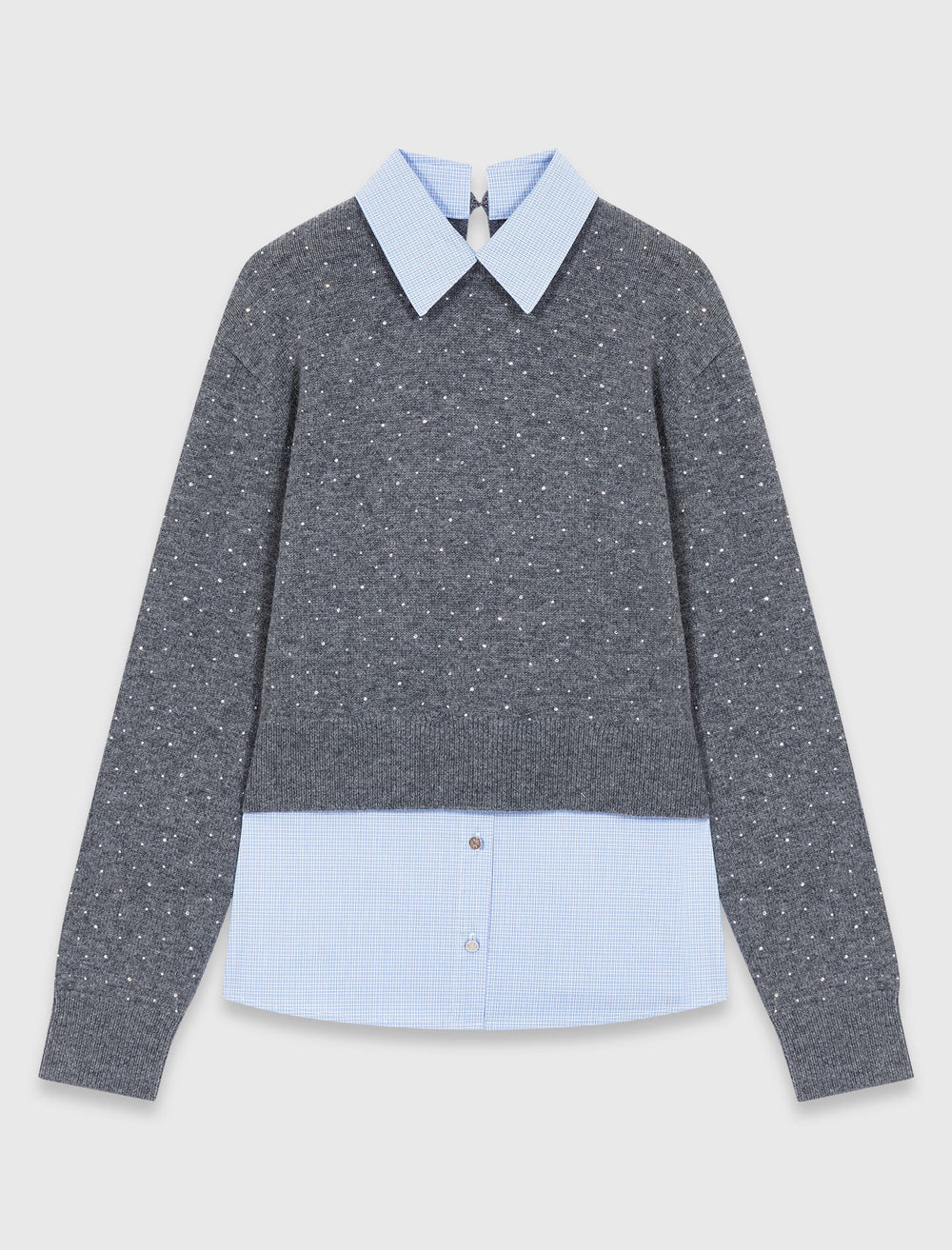 Maje Discount / Sweater with removable collar and layer