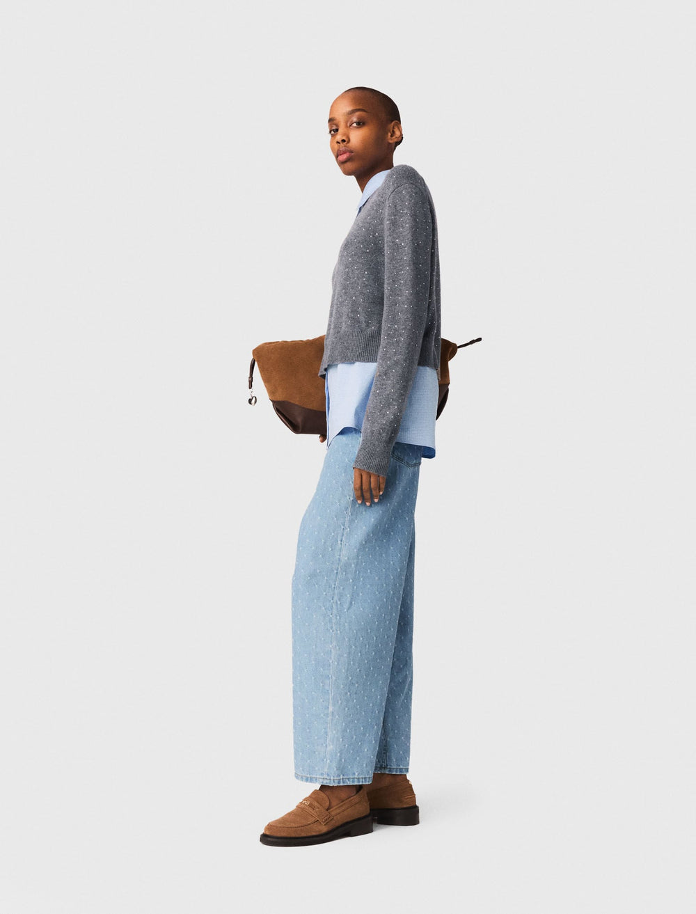 Maje Discount / Sweater with removable collar and layer