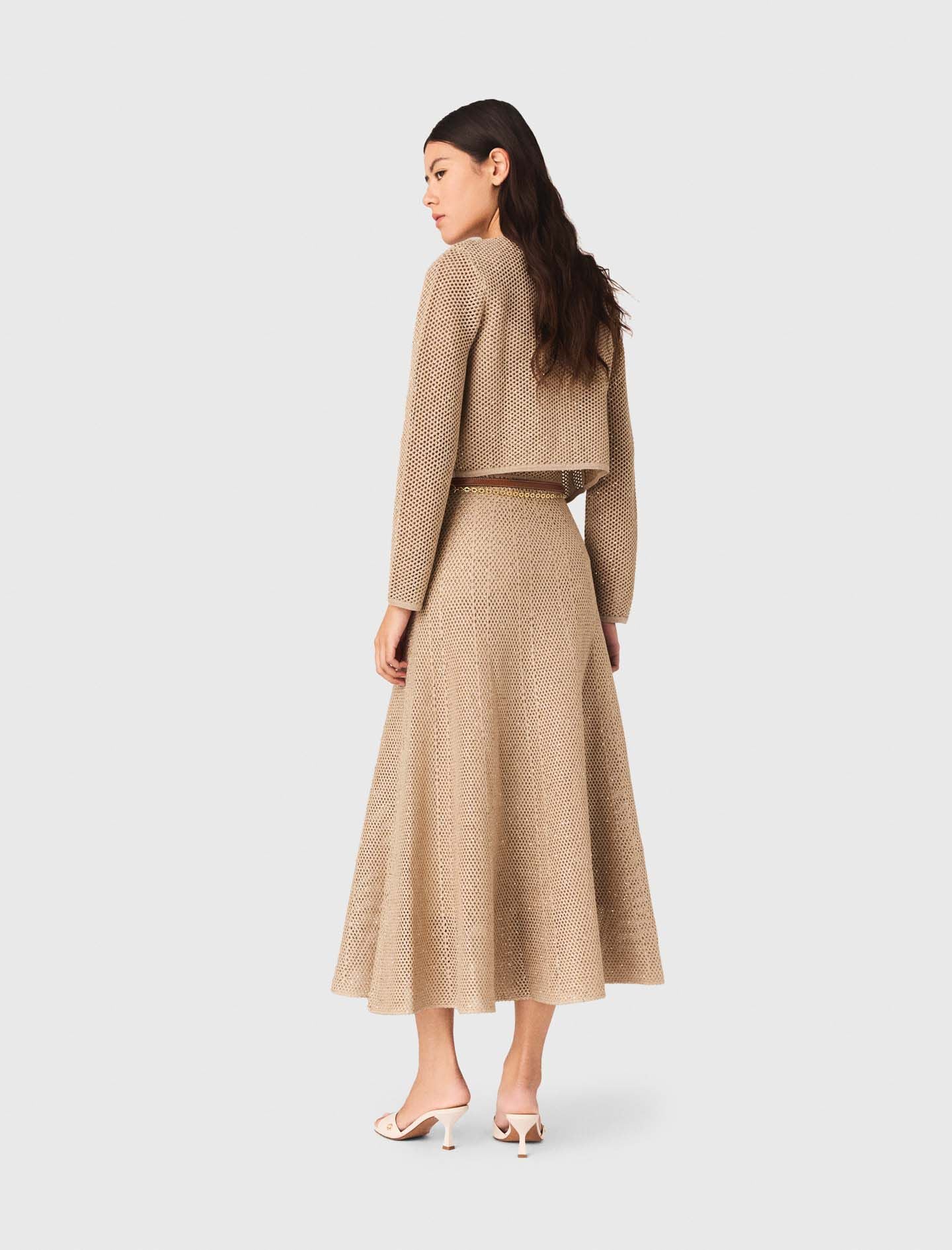 Maje Online / Rhinestone knit cardigan
