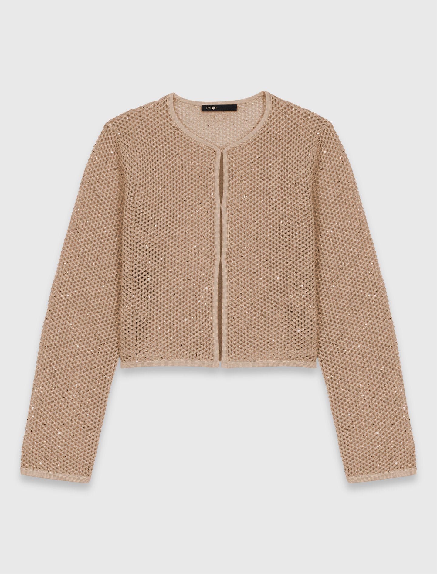 Maje Online / Rhinestone knit cardigan