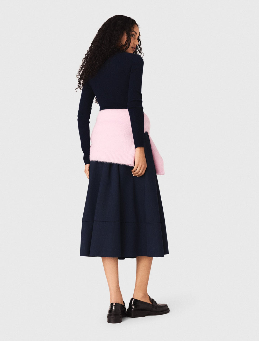 Maje Shop / Polo collar ribbed sweater