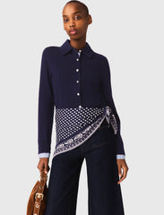 Maje On Sale / Polo cardigan with removable trims
